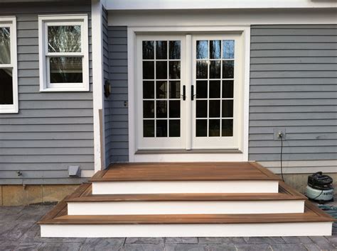 step for outside door.